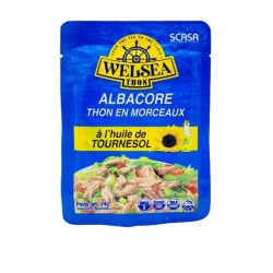 Welsea thon pâle à l'huile de tournesol en morceaux...